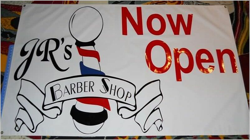 JRs Barber Shop Banner